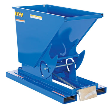 1/3 CuYd 70 Degree Medium Duty Self Dumping Hopper w/ Bumper Release - Blue